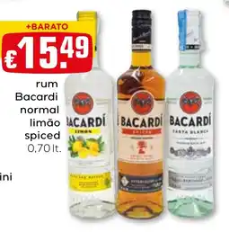 Bolama rum bacardi normal limão spiced promoção
