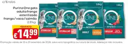 Bolama Purina One gato adulto frango esterilizado promoção