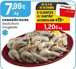 Intermarché Camarão 60/80 Aquicultura Congelado promoção