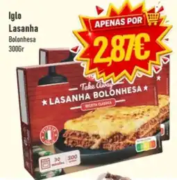 Belita Iglo lasanha bolonhesa promoção