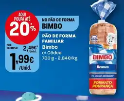 Intermarché Pão de forma familiar Bimbo promoção