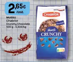 Intermarché Muesli Chabrior Crunchy Chocolate promoção