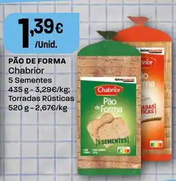 Intermarché Pão de forma chabrior 5 sementes promoção
