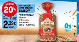 Intermarché Pão oroweat bimbo promoção
