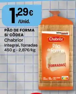 Intermarché Pão de forma chabrior integral, torradas promoção