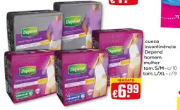 Bolama cueca incontinência Depend homem mulher promoção