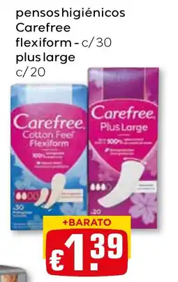 Bolama pensos higiênicos carefree flexiform promoção