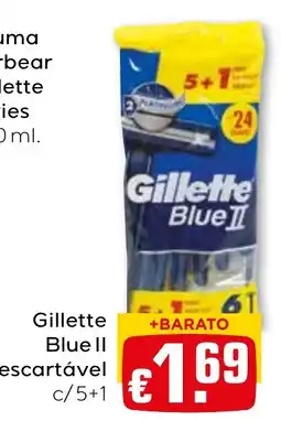 Bolama Gillette Blue II descartável promoção