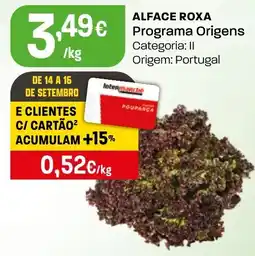 Intermarché Alface roxa promoção