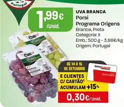 Intermarché Uva branca porsi promoção
