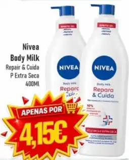 Belita Nivea body milk reparc cuida p extra seca promoção