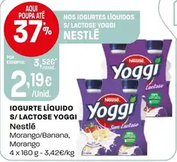 Intermarché Iogurte líquido s/ lactose yoggi nestlé promoção