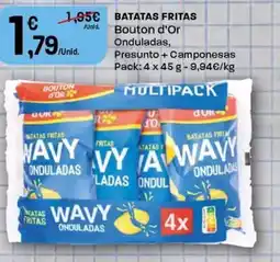 Intermarché batatas fritas bouton d'or onduladas promoção