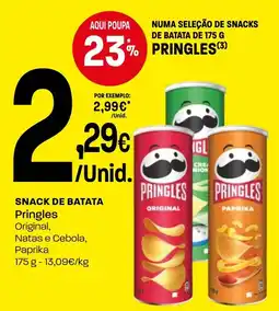 Intermarché Snack de batata pringles promoção