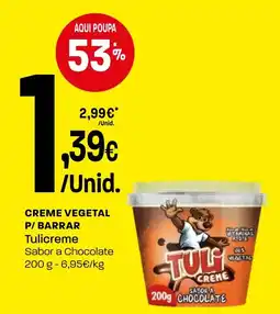 Intermarché Creme vegetal p/ barrar tulicreme sabor a chocolate promoção