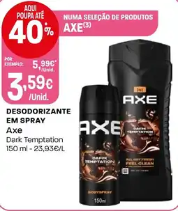 Intermarché Desodorante em spray axe dark temptation promoção