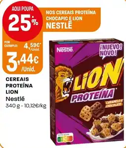 Intermarché Cereais proteína lion nestlé promoção