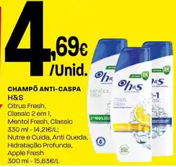Intermarché Champô anti-casca h&s promoção