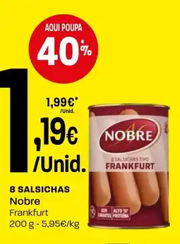Intermarché 8 salsichas nobre frankfurt promoção