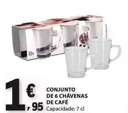 E.Leclerc Conjunto de 6 chavenas de cafe promoção