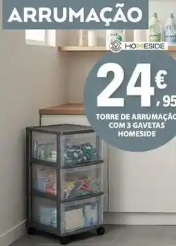 E.Leclerc com - torre de arrumacao com 3 gavetas promoção