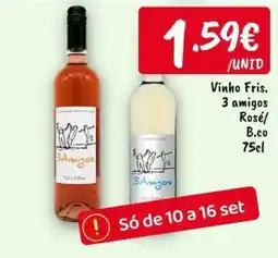 Ponto Fresco 3 amigos vinho fris. rosé promoção