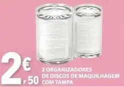 E.Leclerc com - 2 organizadores de discos de maquilhagem com tampa promoção