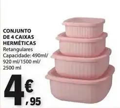 E.Leclerc Conjunto de 4 caixas hermeticas promoção