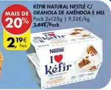 Pingo Doce Nestle - kefir natural c/ granola de amêndoa e mel promoção
