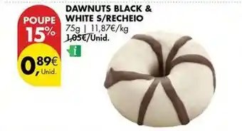 Pingo Doce Dawnuts black & white s/recheio promoção