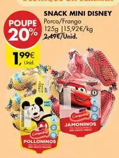 Pingo Doce Disney - snack mini promoção
