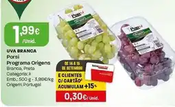 Intermarché Porsi - uva branca programa origens promoção