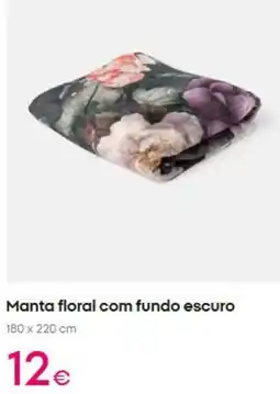 Pepco com - manta floral com fundo escuro promoção