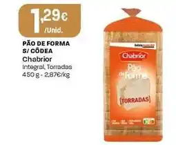 Intermarché Chabrior - pão de forma s/côdea promoção