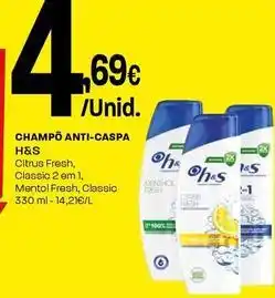 Intermarché H&s - champô anti-caspa promoção