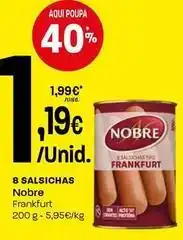 Intermarché Nobre - 8 salsichas frankfurt promoção