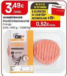 Intermarché Porsi - hamburguer frango promoção