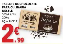 E.Leclerc Tablete de chocolate para culinária nestlé promoção