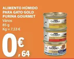 E.Leclerc alimento húmido para gato gold purina gourmet promoção