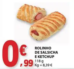 E.Leclerc rolinho de salsicha e ketchup promoção
