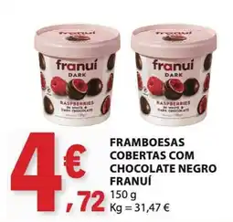 E.Leclerc Framboesas cobertas com chocolate negro franuí promoção