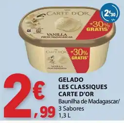 E.Leclerc Gelado les classiques carte d'or baunilha de madagascar promoção
