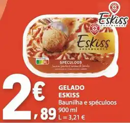 E.Leclerc gelado eskiss baunilha e spéculoos promoção