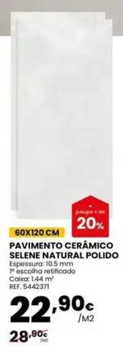 Casa Peixoto Pavimento cerâmico selene natural polido promoção
