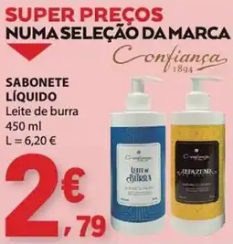 E.Leclerc Sabonete líquido leite de burra confiança promoção