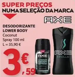 E.Leclerc axe desodorante lower body promoção