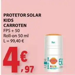 E.Leclerc protetor solar kids caroten promoção