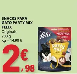 E.Leclerc Snacks para gato party mix felix originais promoção