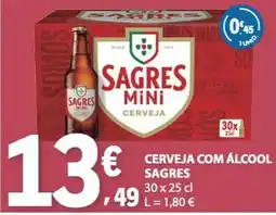 E.Leclerc Cerveja com álcool sagres mini promoção