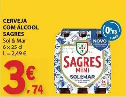 E.Leclerc Cerveja com álcool sagres sol & mar promoção